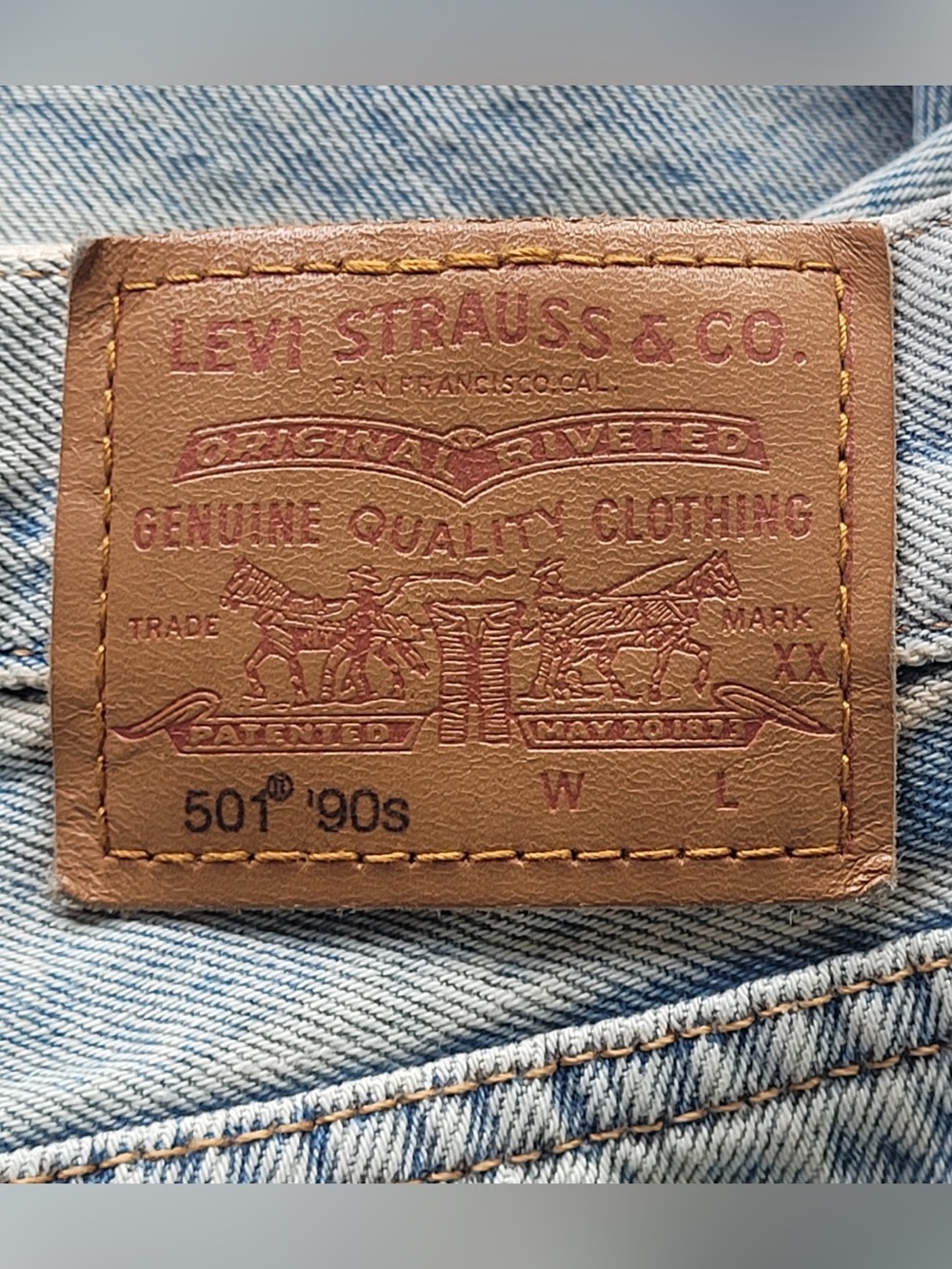 ✅ Levi’s classic 501 90s Light Wash Straight Leg Jeans size 27 - Picture 11 of 12